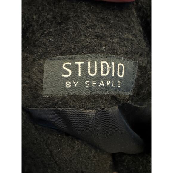 Vintage Studio By Searle Alpaca Coat in Black size medium - Picture 11 of 12